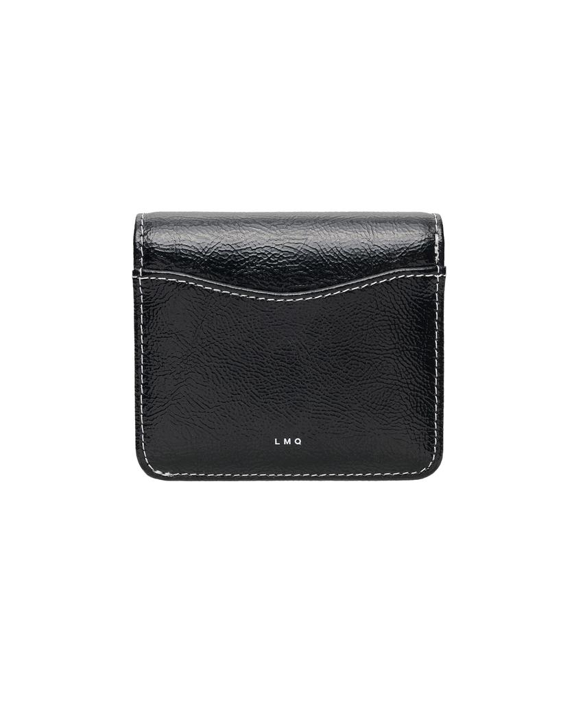 Lemasque Daisy Photo Slot Wallet Bill Card Holder Black