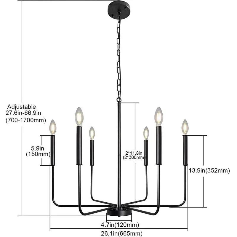 

Ретро светодиодная люстра Iron Art Black Gold подвесной светильник для столовой гостиной спальни украшение дома подвесной светильник Lampara Without Bulbs