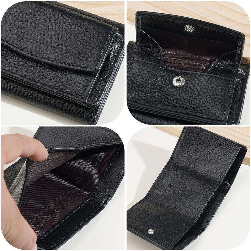 Baellerry Genuine Leather Short Wallets for Women Fashion Coin Purse Tri-fold Card Holder Mini Purses
