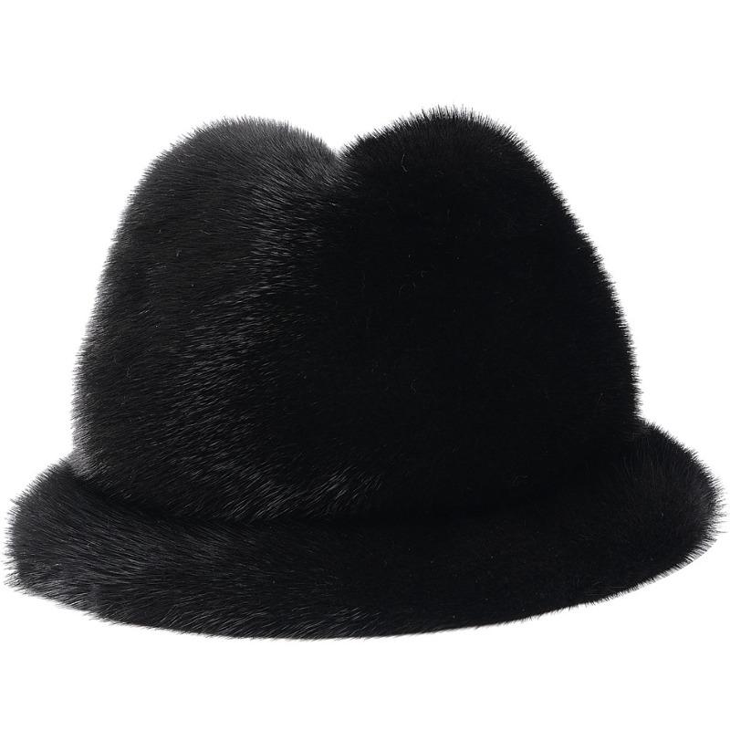 Mink Hat Men's Winter Middle-aged Mink Fur Hat Top Hat Elderly Winter Warm Fashion Fur Hat