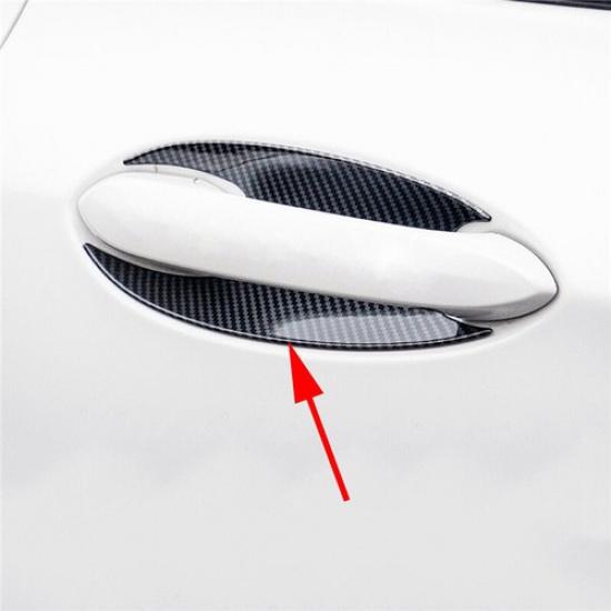 Carbon Fiber 4PCS Exterior Door Handle Bowl Cover Trim For BMW X3 G01 2018-2022