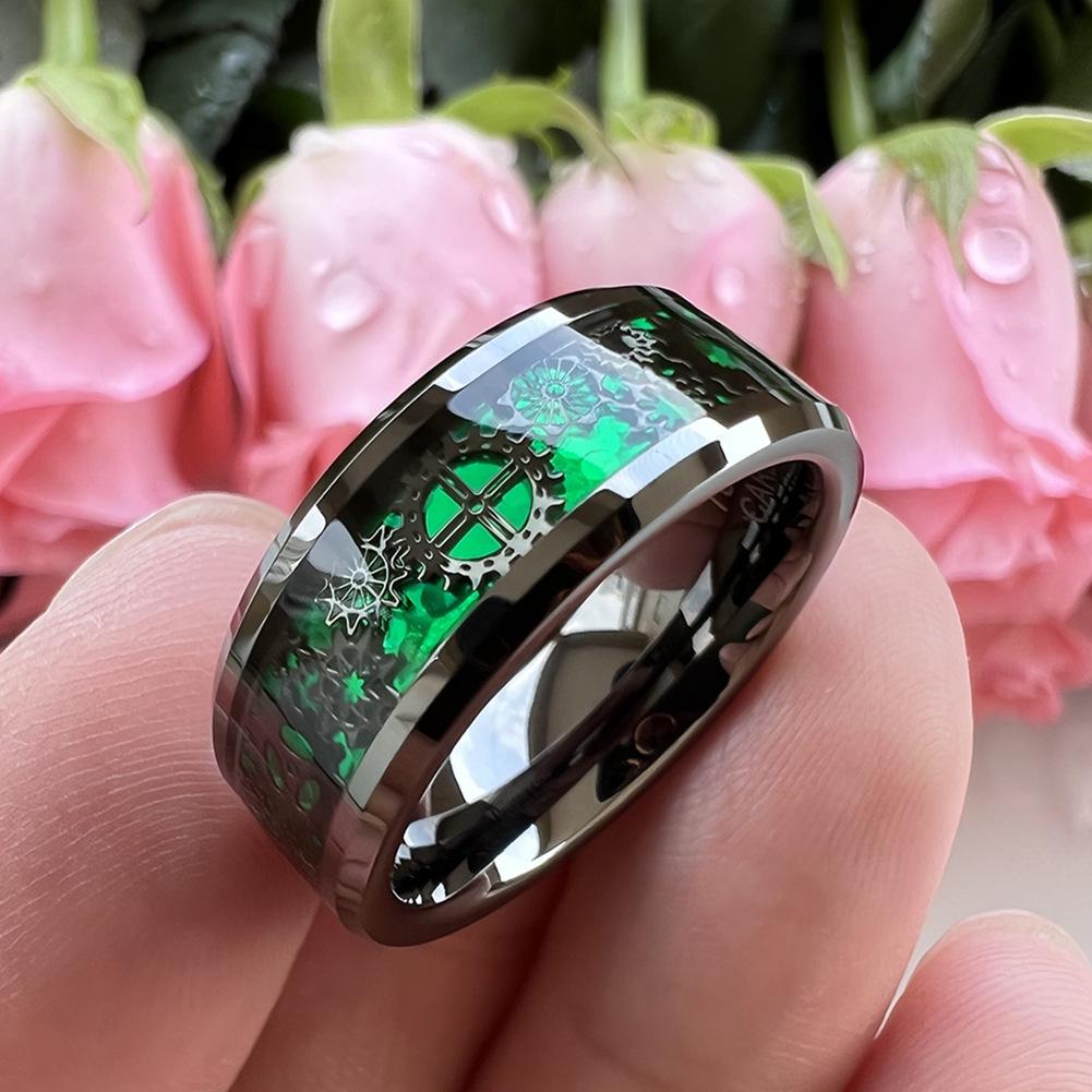 Stainless Steel Gear Ring: European & American Fashion for Men