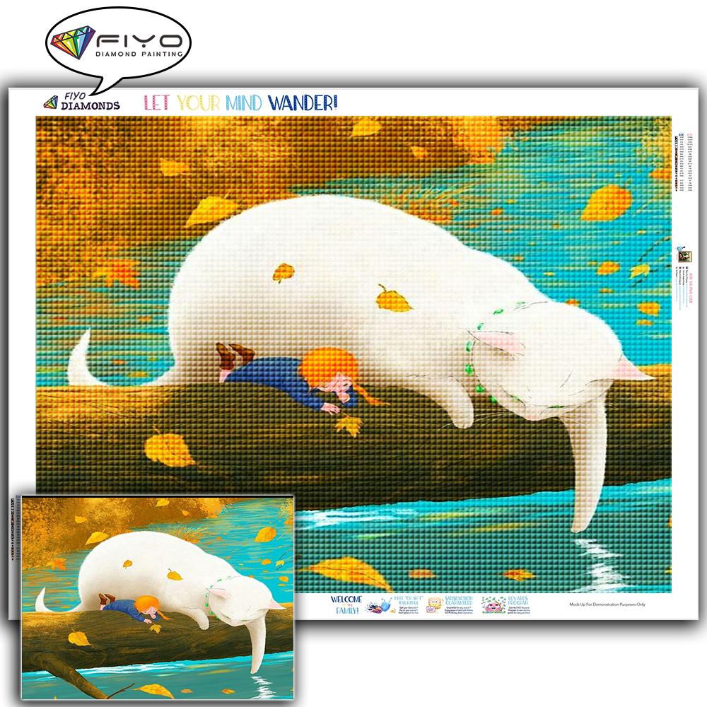 

5D DIY Алмазная вышивка Девичья черная кошка полная квадратная Новое поступление алмазная живопись животное мозаика ручной работы подарок искусство Full Square 20X30CM