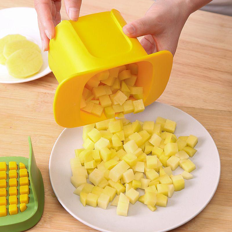 Multi-Functional Vegetable & Fruit Dicer: Onion, Potato, Cucumber & French Fry Cutter - Compact Kitchen Tool
