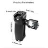 Camera Side Grip Handle with 1/4-20 Locating Pin Support, Textured Grip, Left or Right Mounting for Camera Cage Use, Field Filming, and Content Work