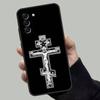 Orthodox Cross Icon Phone Case For Samsung Galaxy A13,A21s,A22,A31,A32,A52,A53,A71,A80,Soft Black Shell