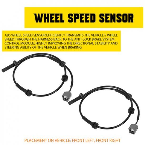 Front Driver and Passenger Side ABS Speed Sensor Set For 2008-2013 Nissan Rogue