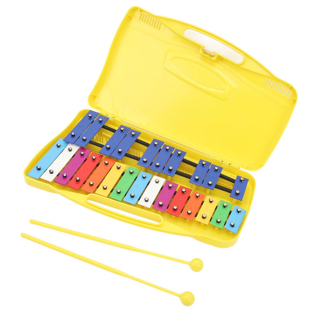 Professional Musical Xylophone 25 Notes Toddler Aluminum Keys Xylophone with Yellow Box