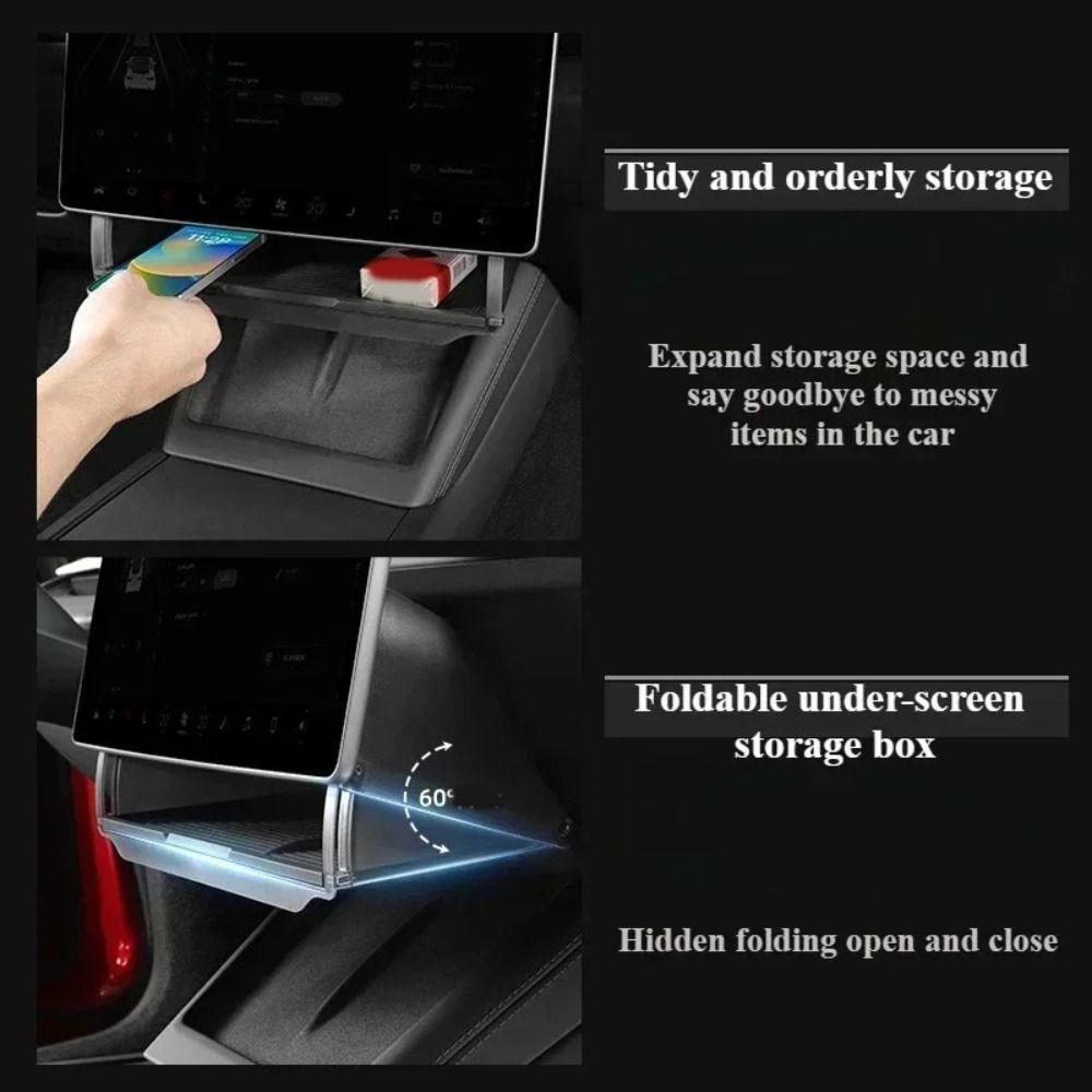 Faltbarer Zentralsteuerungs-Aufbewahrungs-Organizer für Tesla Model Y/3+ Highland Autoinnenraum