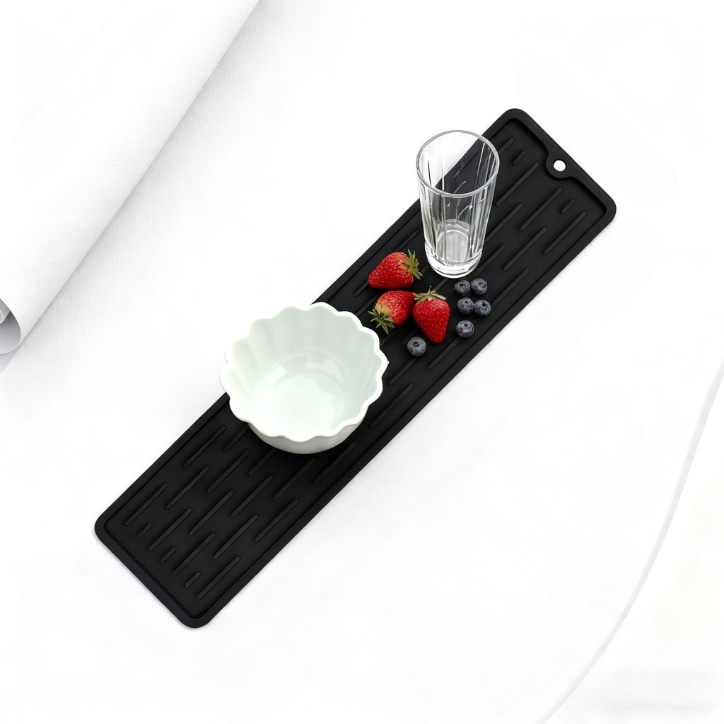 1pc Silicone Drying Mat, Soft and Durable, Kitchen Sink Countertop Mat,Non-Slip Cutting Board Mat, Heat-Resistant Insulation Pad