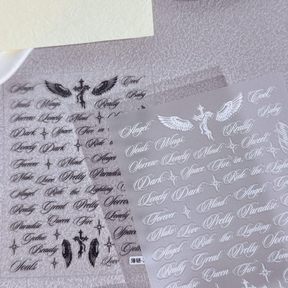 Self-Adhesive Wing Nail Art Stickers Thin Nail Decorations Nail Decorative Stickers Home DIY