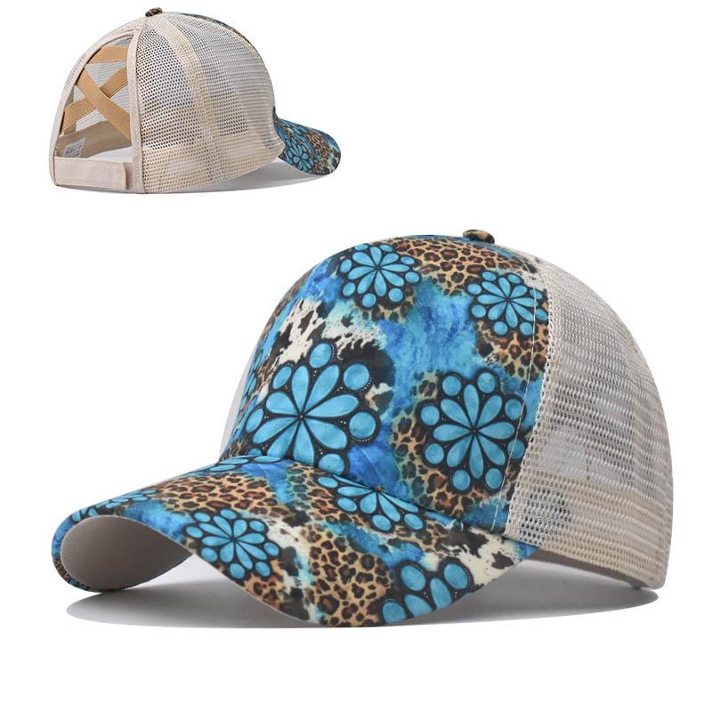 Summer Ladies Casual Ponytails Trucker Cap Breathable Sports Baseball Cap for Women Outdoor Fishing Hiking Runing Cycling Hats