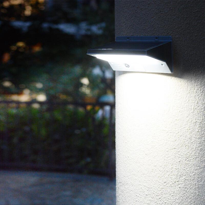 Solar-Powered PIR Motion Sensor LED Wall Light