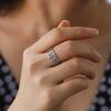 Lemegeton Barcelona Flowers Rings for Women Stainless Steel Ring Square Flower Finger Jewelry Souvenir Accessories 2026 Trend