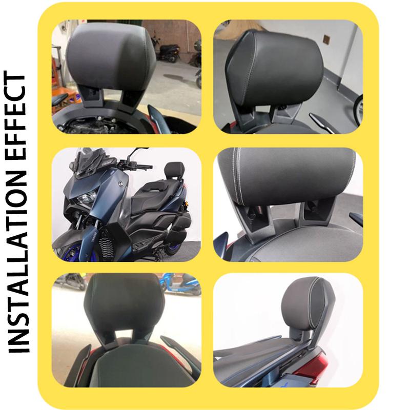 SWEER Motorcycle Backrest Modification Rear Backrest Aluminum Alloy Fit for the 2023 Yamaha XMAX300