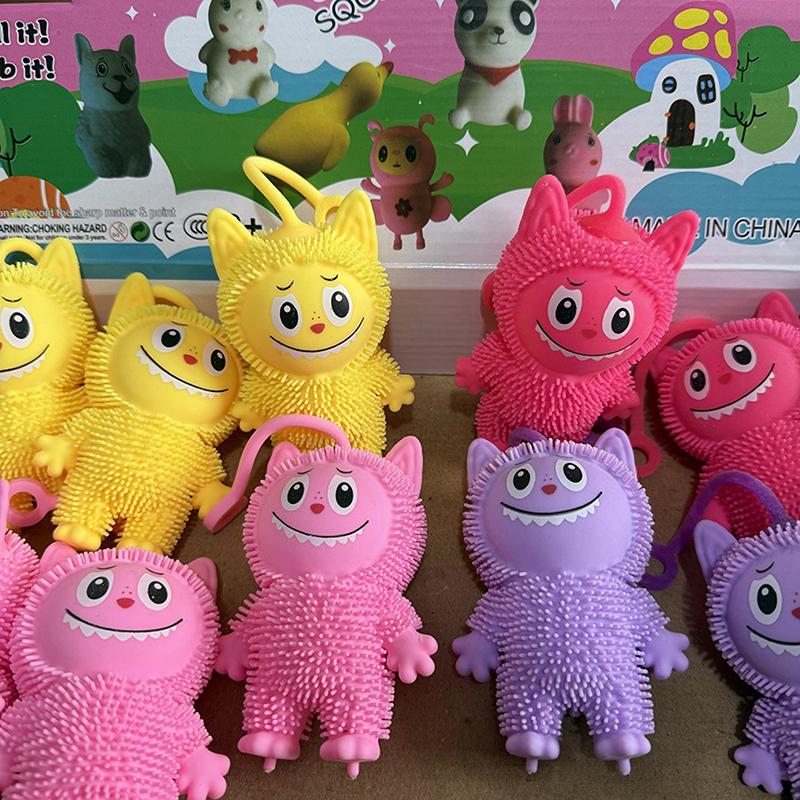 Cute Labubu Maomao Ball Glowing Swing Toys Venting Relieving Stress Little Cat Children'S Pinch Toy Decompression Toys