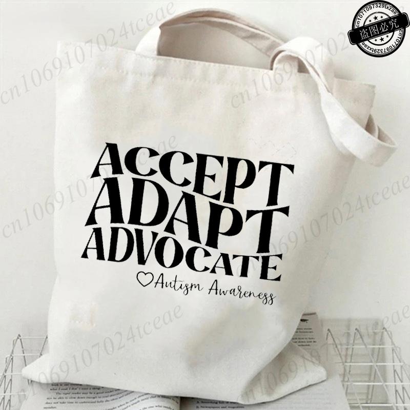 Tshirt for Women Accept Adapt Advocate Graphic Print Shirts Clothing Autism Awareness Women Unisex Casual Tee T Shirt Tops S