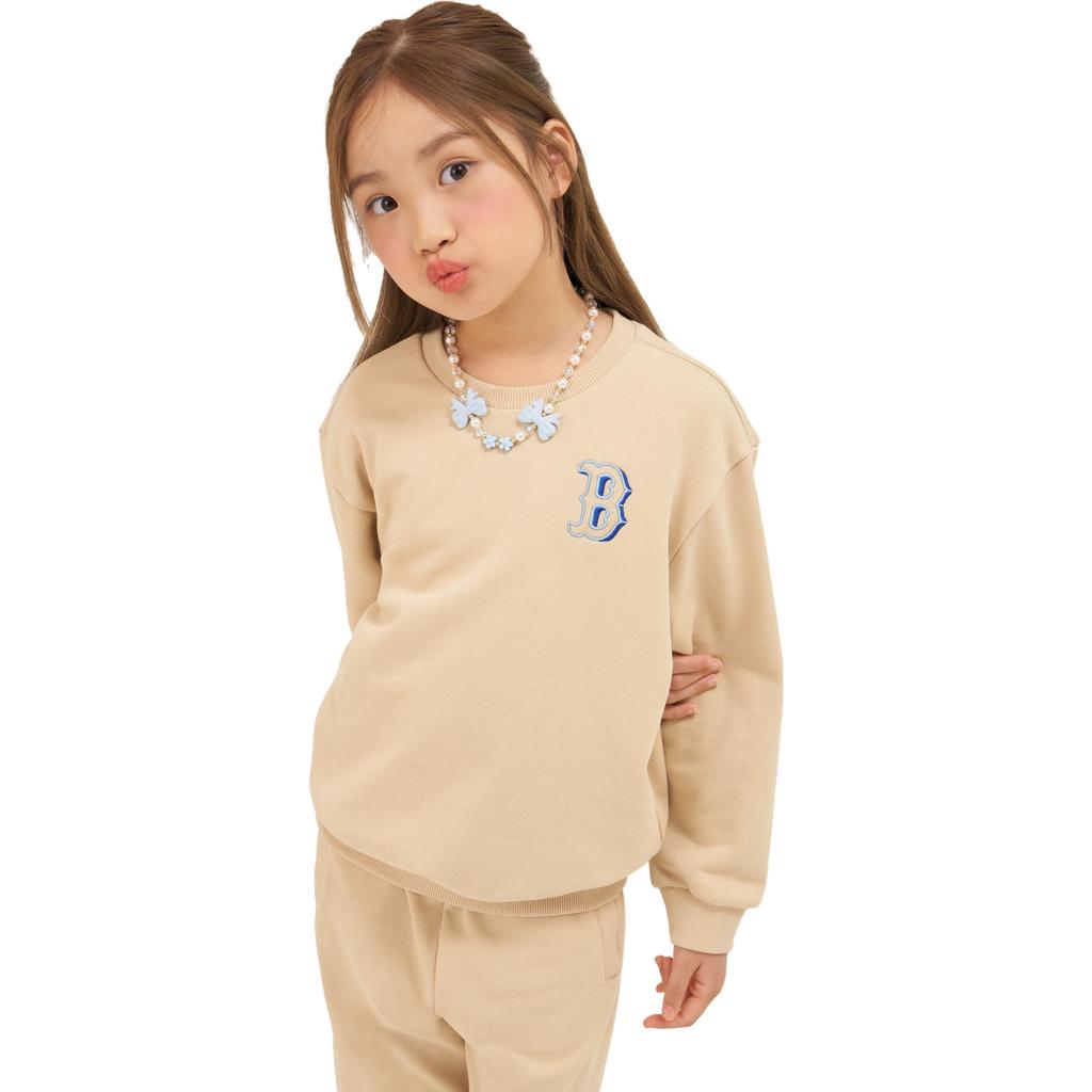 New MLB Sweatshirt FW23 Light Beige Kids' 7AMTMT134-43BGL