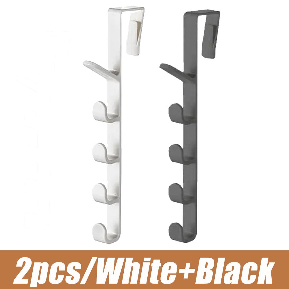 2Pcs Door Hanger Clothes Hanging Rack Over The Door Plastic Home Storage Organization Hooks Purse Holder for Bags Rails