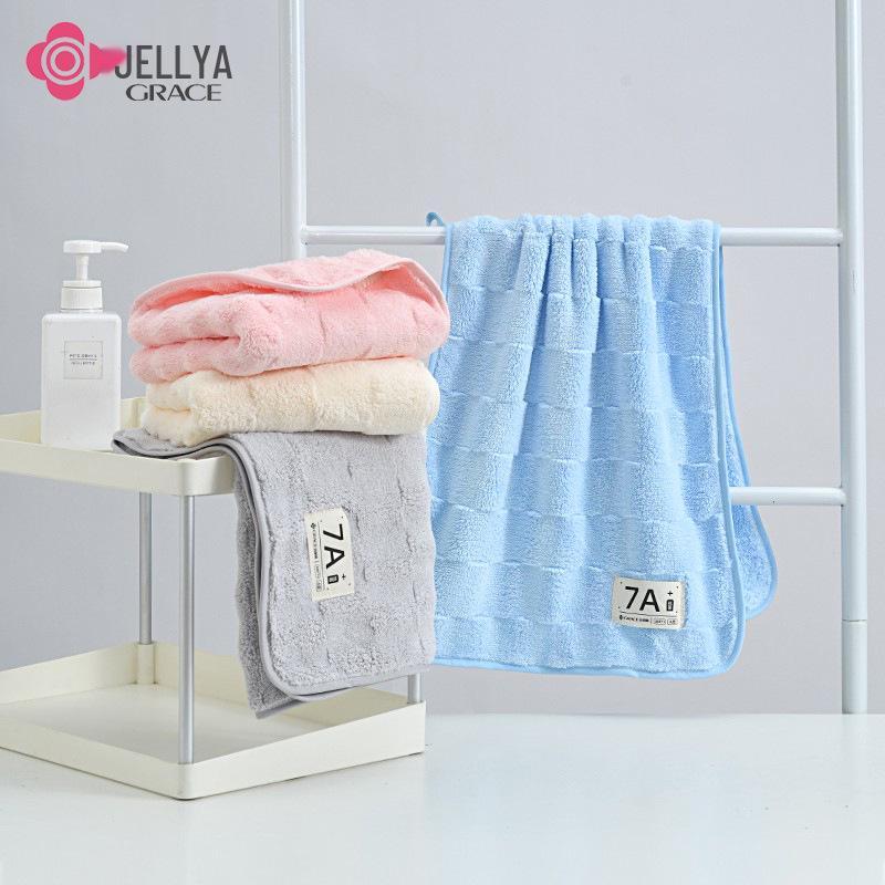 Jieliya 7A Antibacterial Soft Absorbent Engraved Face Wash Towel