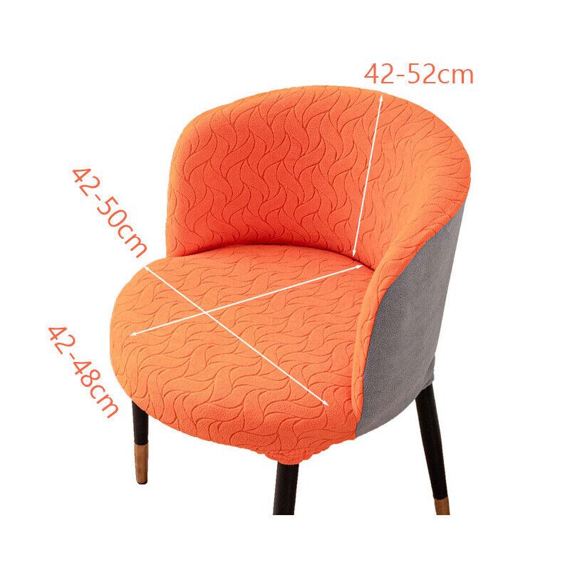 1PC Jacquard Circular Backrest Chair Cover Elastic Dustproof Dining Chair Cover Office Chair Seat Cover Home Decoration