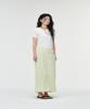 Kkalos Summer Tweed Raw-Edge Skirt, Lime