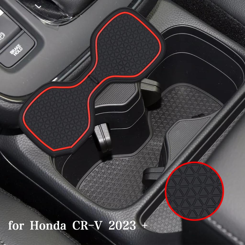 Anti-Slip Gate Slot Mat for Honda CR-V CRV 2023 + Non-Slip Door Groove Pad Cup Holder Interior Accessories