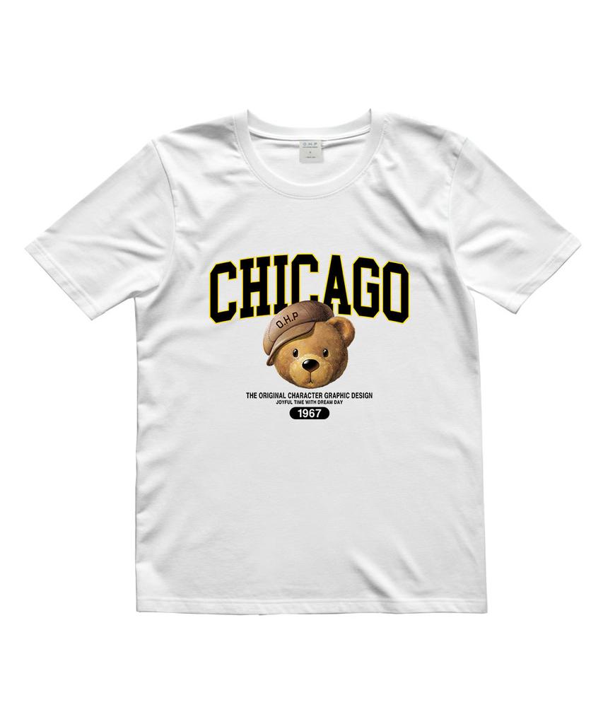 ONEHUNDREDPERCENT FOR WOMAN Ohpxdreamday Chicago Teddy No.2 Women'S Basic Short Sleeve T-Shirt