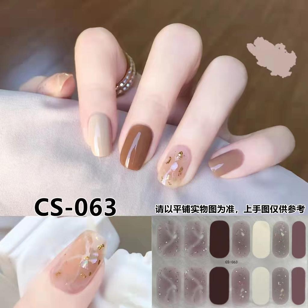 CS voděodolný a nepečlivý gelový lak na nehty film vše lepí Japonský a korejský větrný jarní a letní balicí papír na nehty balicí papír