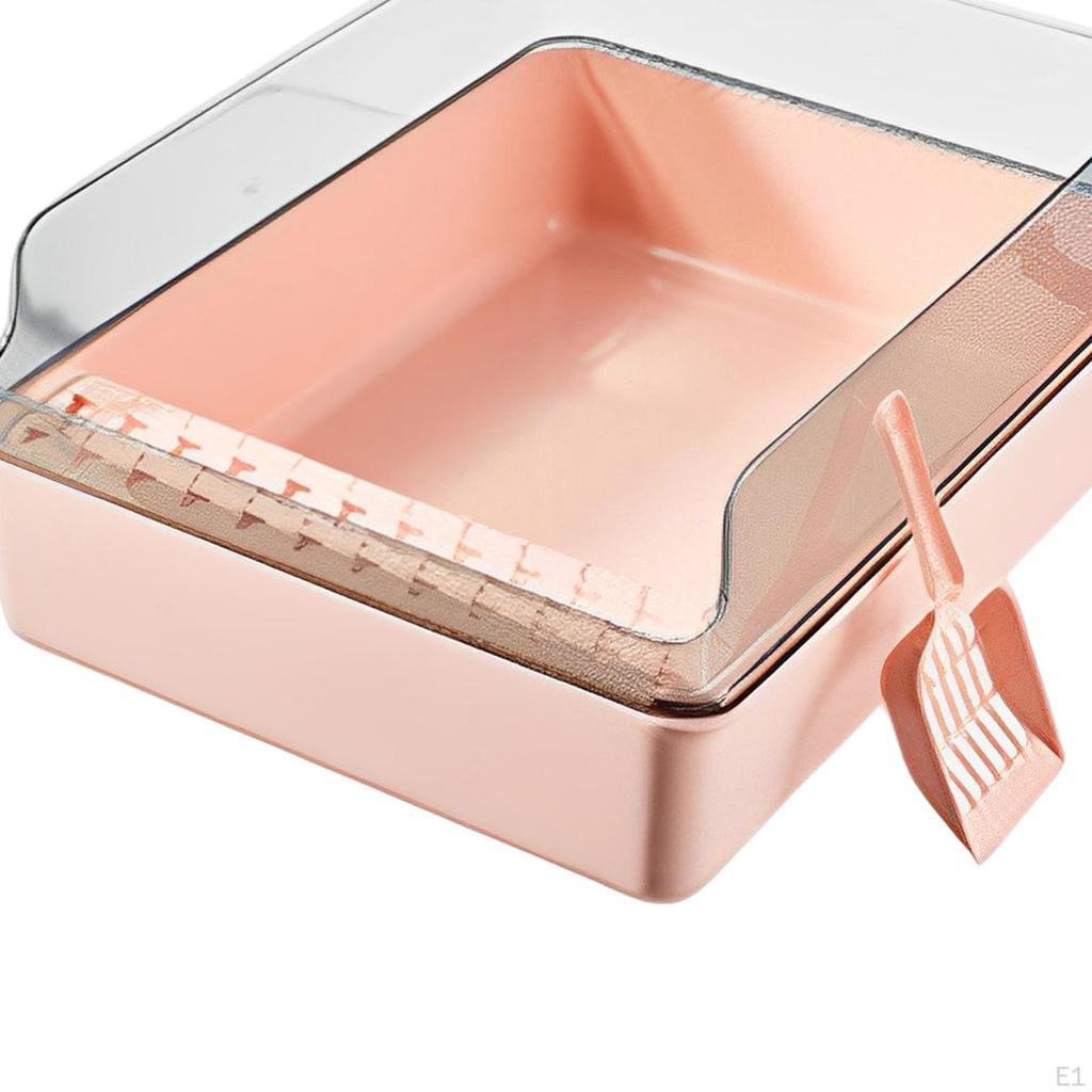 Cat Kitten High Side Open Entry Spray And Dust for Easy Cleaning Litter Tray