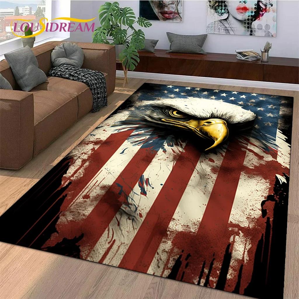 3D Süße Eule Adler Vögel Cartoon Teppich für Schlafzimmer Wohnzimmer Zuhause Sofa Dekoration, Kinderspiel Große Dekor Bodenmatte Geschenk