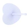 12pcs Fans Folding Paper Hand Wedding White Handheld Heart Chinese Party Blank DIY Foldable Taichi Art Painting Fan