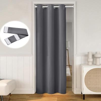 Bez wiercenia Jednokolorowy Produkt Gotowy Wysoka Prywatność Zaciemniająca Zasłona na Drzwi Zasłona do Szafy Izolacja Cieplna Zasłona Redukująca Hałas