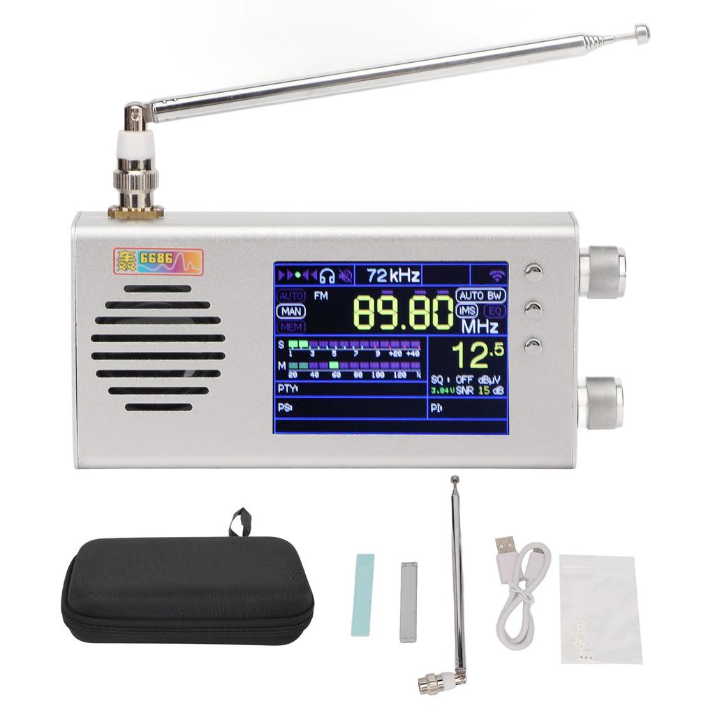 Full Band Radio Receiver 3.2inch LCD Display Dual Stereo Speaker MW Shortwave Portable Digital AM