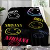 1PC Ni-rvana Flannel Blanket, Use for Birthday/Holiday Gift, Soft Blanket for Sofa/Bed/Camping/Office/Tourism Use,All Seasons