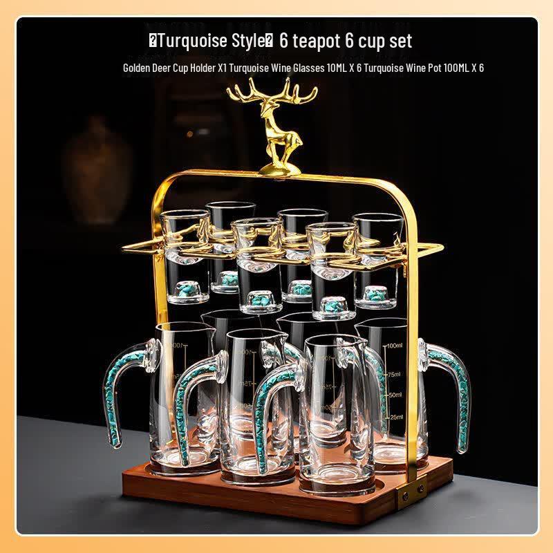 Qiwei Light Luxury Crystal Glass Baijiu Set