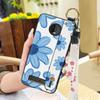 Ring Wristband Phone Case For MOTO Z4 Play Oil Painting Fashion Design Kickstand Anti-knock Back Cover Anti-dust Lanyard