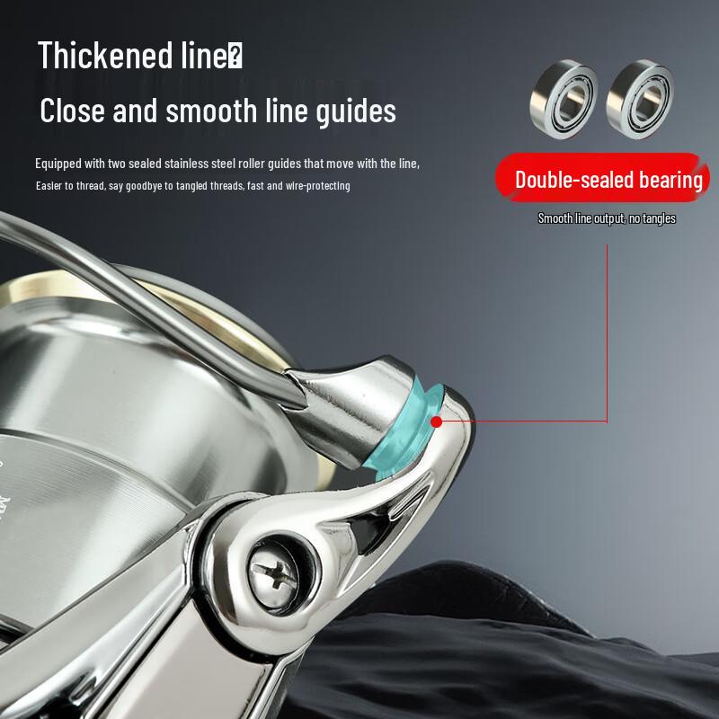 iosn HES1500 Double Rocker Arm Spinning Fishing Reel