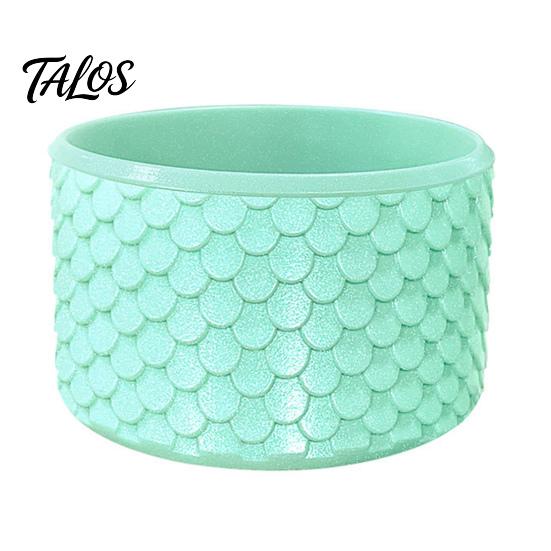 Portable Bottle Sleeve for Commute Silicone Cup Boot, Fish Scale Pattern Decor, Soft Elastic Water Protector Protective Sleeve, Anti-Slip Bottom Cover