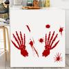 4 Stück/Set Halloween Blutige Handabdruck Aufkleber Wand Fenster Tür Heim Aufkleber Halloween Party Dekoration Spukhaus Requisite