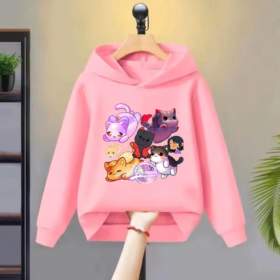 Game Aphmau Graphic Hoodies Children Hooded Sweatshirt Kawaii Girls Pullover Winter Warm Hoodie Kids Clothes Boys Coat Autumn