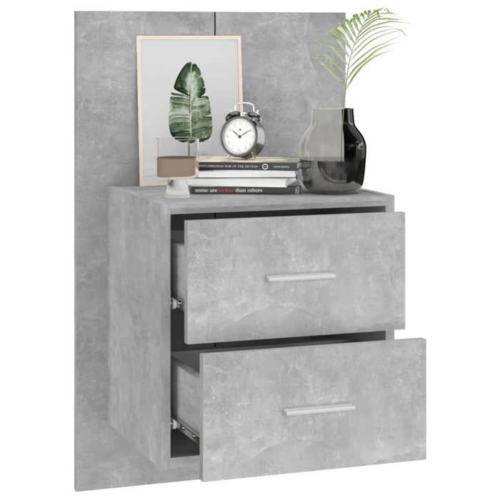 Maison Exclusive - Table de chevet murale Gris béton