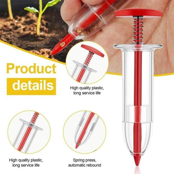 1Pc 2024 Mini Seed Spreader Handheld Garden Seed Planter Tool Sowing Seed Dispenser Seedling Dibber and Widger Set for Tiny Seeds