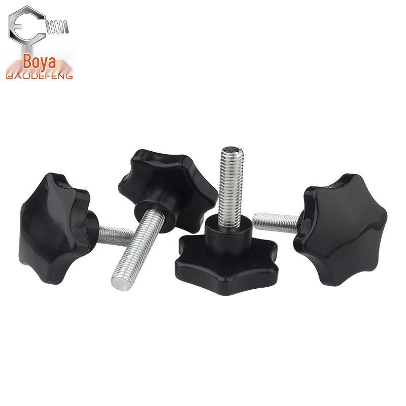 Švestkový květ Hvězdicový šroub s ručním utahováním s knoflíkovou rukojetí - Plastová hlava (M6, M8, M10, M12)