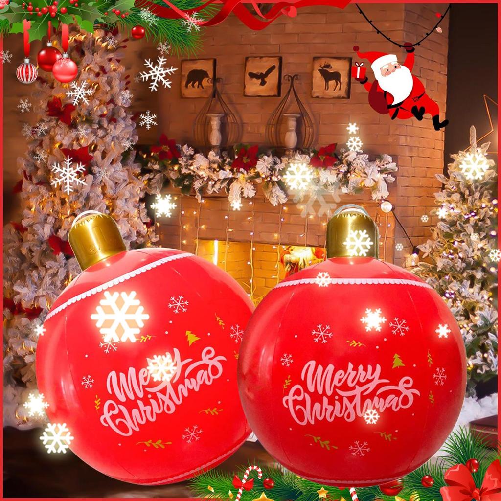 PVC Inflatable Christmas Hanging Ball Ornament 2025 Giant Christmas Decorated Ball Decoration for Holiday Seasons
