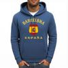 Barcelona España Badge Printing Hoodies Men Fleece Oversized Streetwear All-Match Pocket Hoody Autumn Casual Male Clothing