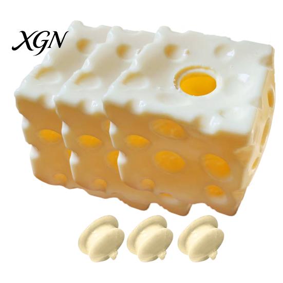 Classroom Sensory Toy Cheese Squeeze Slow Rising Stress Relief Soft Rebound Foam Texture Cube Fidget for Office Home Use