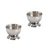 2Pcs Stainless Steel Boiled Egg Holder Egg Cup Tabletop Kitchen Dining Room Restaurant Easter Holiday Decoration