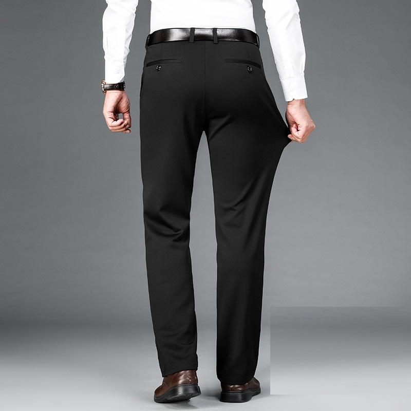 Men's Summer Thin Fashion Business Casual Suit Pants Long Pants Men's Elastic Straight Sleeve Formal Pants