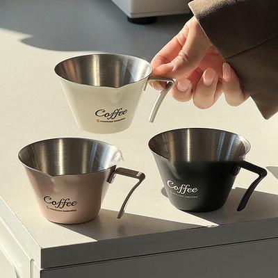 Coffee Extraction Stainless Steel Measuring Cup Espresso Liquid Collection 100ml Ounce Milk Pitcher